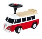 BIG Bobby Car Baby VW T1 (rot-weiß) – Kinderfahrzeug mit Flüsterreifen, Hupe & Anhängerkupplung – Rutschauto für Kleinkinder & Kinder ab 18 Monaten (bis 50 kg)