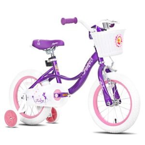 JOYSTAR 12/14/16/18 Zoll Kinderfahrrad für Mädchen im Alter von 2-9 Jahren, Kleinkinderfahrrad mit Stützrädern für 2-9 jährige Kinder