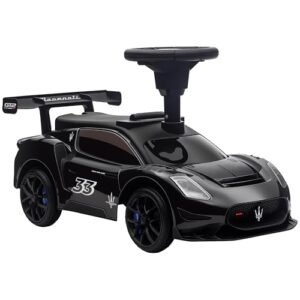 AIYAPLAY Rutschauto, Maserati GT2 Bobby Car Rutschfahrzeug mit Hupe und Musik, Kinderfahrzeug mit Stauraum für 1,5-5 Jahre Kinder 65 x 29 x 37 cm Schwarz