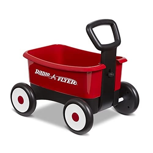 Der Radio Flyer Push & Pull Walker Wagon kombiniert Lauflernwagen und Spielzeug-Bollerwagen in einem kompakten, robusten Design. Ideal für Kinder von 1 bis 4 Jahren, überzeugt er durch einfache Handhabung, langlebige Materialien und kindgerechte Vielseitigkeit.