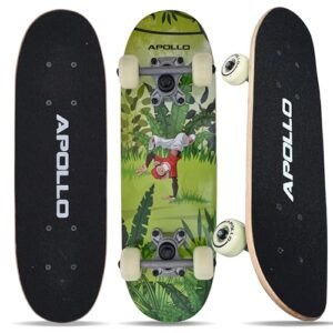 Apollo Kinder Skateboard, kleines Komplett Board mit ABEC 3 Kugellagern und Aluminium Achsen, Coole Designs für Kinder, Cruiser Boards für Mädchen und Jungs, Kinder Skateboard ab 3 Jahre