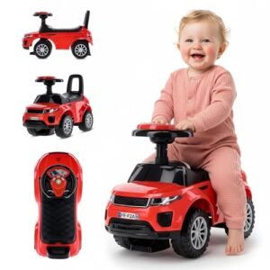 sun baby Rutschauto ab 1 Jahr, Bobbycar, Knderauto ab 12 Monaten, Auto, Lauflernhilfe mit Hupe und Motorengeräuschen (Rot)