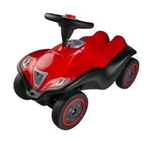 BIG Bobby Car Next 2.0 (rot) – Rutschauto ab 1 Jahr mit LED-Licht, Stauraum, Sound-Lenkrad, Flüsterreifen und neuen Funktionen, Fahrzeug für Kinder von 1-5 Jahre (max. 50 kg)
